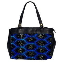 Blue Bee Hive Pattern Oversize Office Handbag by Amaryn4rt