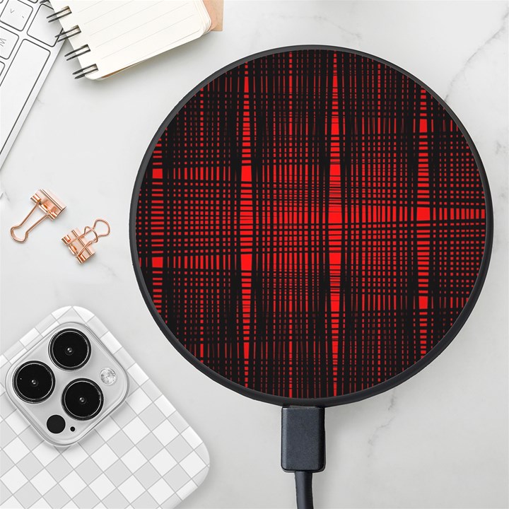 Black And Red Backgrounds Wireless Fast Charger(Black)