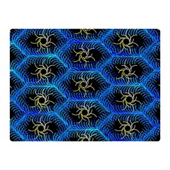 Blue Bee Hive Pattern Two Sides Premium Plush Fleece Blanket (mini) by Amaryn4rt