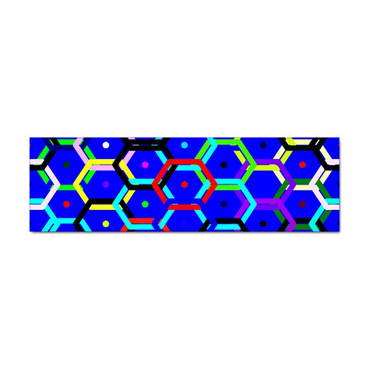 Blue Bee Hive Pattern Sticker (Bumper)