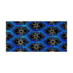 Blue Bee Hive Pattern Yoga Headband by Amaryn4rt