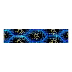 Blue Bee Hive Pattern Velvet Scrunchie by Amaryn4rt