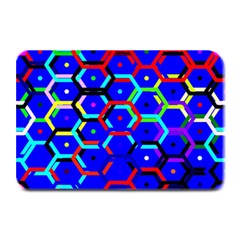 Blue Bee Hive Pattern Plate Mats by Amaryn4rt