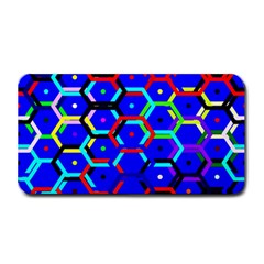 Blue Bee Hive Pattern Medium Bar Mat by Amaryn4rt