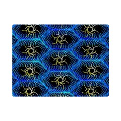 Blue Bee Hive Pattern Premium Plush Fleece Blanket (mini) by Amaryn4rt