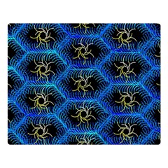 Blue Bee Hive Pattern Premium Plush Fleece Blanket (large) by Amaryn4rt