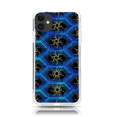 Blue Bee Hive Pattern Iphone 11 Tpu Uv Print Case by Amaryn4rt