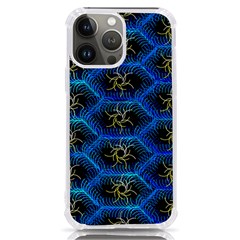 Blue Bee Hive Pattern Iphone 13 Pro Max Tpu Uv Print Case by Amaryn4rt