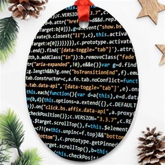 Close Up Code Coding Computer Oval Ornament (two Sides) by Amaryn4rt