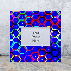 Blue Bee Hive Pattern White Box Photo Frame 4  X 6  by Amaryn4rt