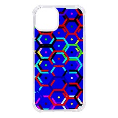 Blue Bee Hive Pattern Iphone 14 Tpu Uv Print Case by Amaryn4rt