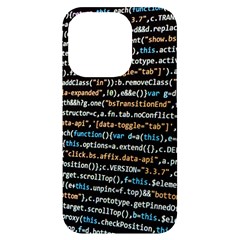 Close Up Code Coding Computer Iphone 14 Pro Black Uv Print Case by Amaryn4rt