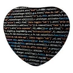 Close Up Code Coding Computer Heart Glass Fridge Magnet (4 Pack)