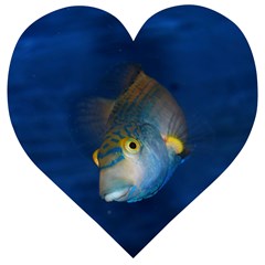 Fish Blue Animal Water Nature Wooden Puzzle Heart by Amaryn4rt