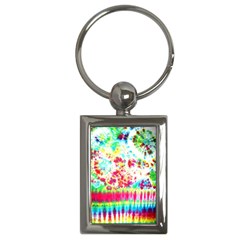 Pattern Decorated Schoolbus Tie Dye Key Chain (rectangle) by Amaryn4rt