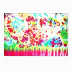 Pattern Decorated Schoolbus Tie Dye Postcard 4 x 6  (pkg Of 10) by Amaryn4rt