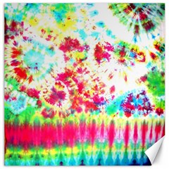 Pattern Decorated Schoolbus Tie Dye Canvas 20  X 20  by Amaryn4rt