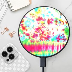 Pattern Decorated Schoolbus Tie Dye Wireless Fast Charger(black) by Amaryn4rt