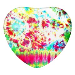 Pattern Decorated Schoolbus Tie Dye Heart Glass Fridge Magnet (4 Pack) by Amaryn4rt