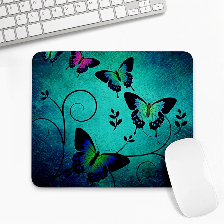 Texture Butterflies Background Large Mousepad