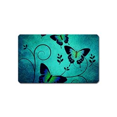 Texture Butterflies Background Magnet (name Card) by Amaryn4rt