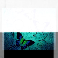 Texture Butterflies Background Rectangular Jigsaw Puzzl by Amaryn4rt