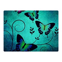 Texture Butterflies Background Two Sides Premium Plush Fleece Blanket (mini) by Amaryn4rt