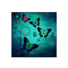 Texture Butterflies Background Satin Bandana Scarf 22  X 22  by Amaryn4rt