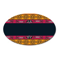 Pattern Ornaments Africa Safari Summer Graphic Oval Magnet by Amaryn4rt