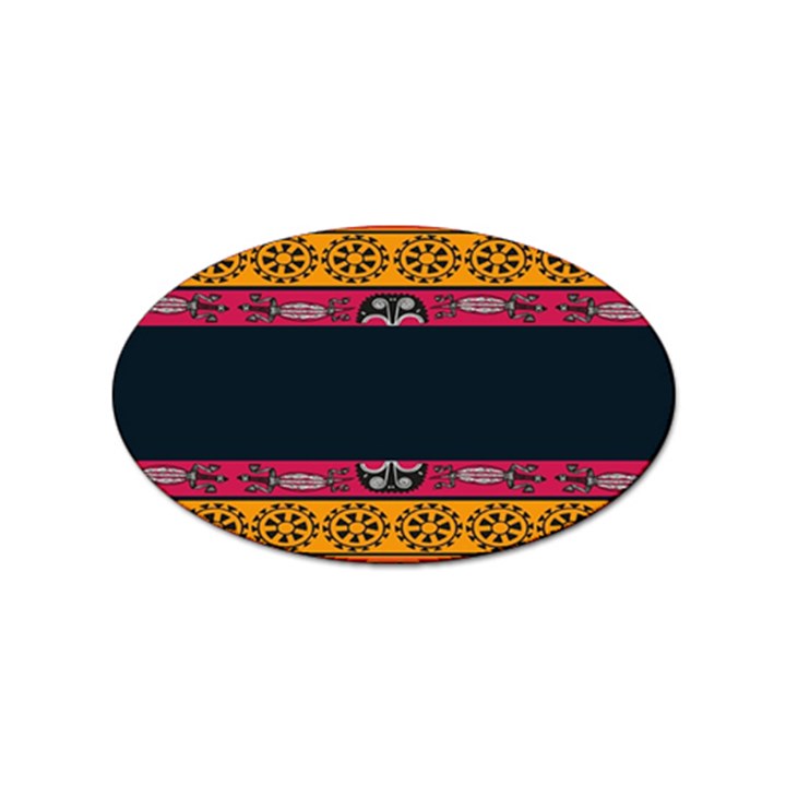 Pattern Ornaments Africa Safari Summer Graphic Sticker Oval (10 pack)