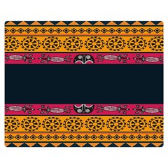 Pattern Ornaments Africa Safari Summer Graphic Two Sides Premium Plush Fleece Blanket (medium) by Amaryn4rt