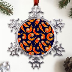 Space Patterns Pattern Metal Large Snowflake Ornament by Amaryn4rt