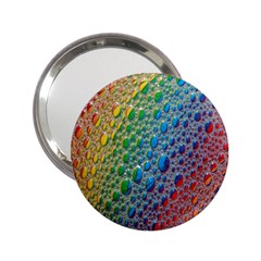 Bubbles Rainbow Colourful Colors 2 25  Handbag Mirrors by Amaryn4rt