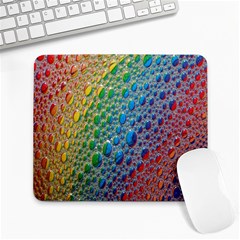 Bubbles Rainbow Colourful Colors Large Mousepad by Amaryn4rt