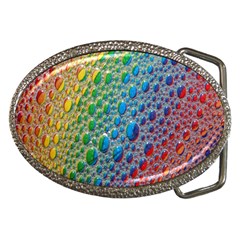 Bubbles Rainbow Colourful Colors Belt Buckles by Amaryn4rt