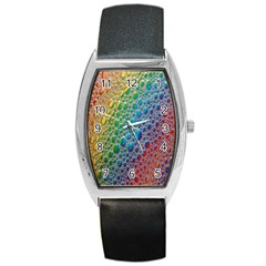 Bubbles Rainbow Colourful Colors Barrel Style Metal Watch