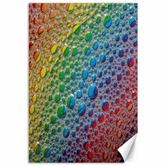 Bubbles Rainbow Colourful Colors Canvas 12  X 18  by Amaryn4rt