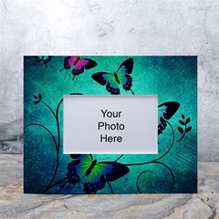 Texture Butterflies Background White Tabletop Photo Frame 4 x6  by Amaryn4rt