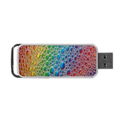 Bubbles Rainbow Colourful Colors Portable Usb Flash (one Side) by Amaryn4rt