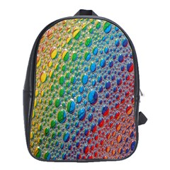 Bubbles Rainbow Colourful Colors School Bag (xl) by Amaryn4rt