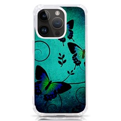 Texture Butterflies Background Iphone 14 Pro Tpu Uv Print Case by Amaryn4rt