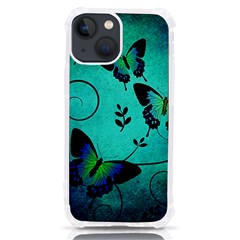 Texture Butterflies Background Iphone 13 Mini Tpu Uv Print Case by Amaryn4rt