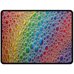 Bubbles Rainbow Colourful Colors Two Sides Fleece Blanket (large) by Amaryn4rt