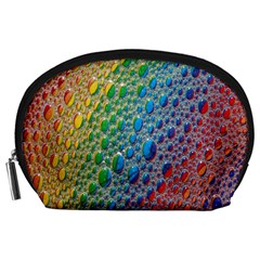 Bubbles Rainbow Colourful Colors Accessory Pouch (large) by Amaryn4rt