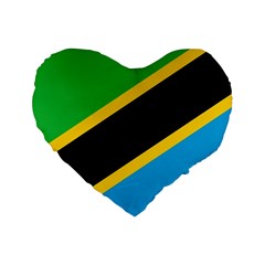 Flag Of Tanzania Standard 16  Premium Heart Shape Cushions by Amaryn4rt