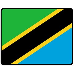 Flag Of Tanzania Two Sides Fleece Blanket (medium) by Amaryn4rt