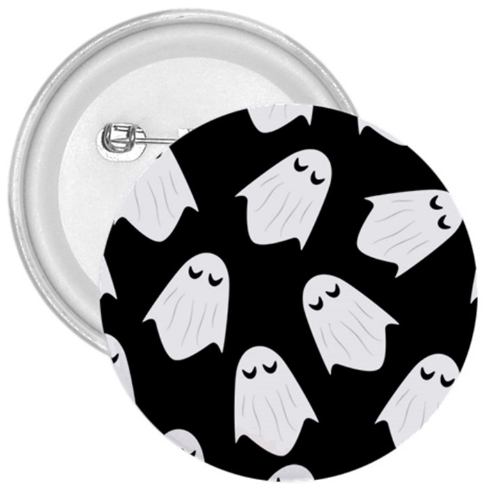 Ghost Halloween Pattern 3  Buttons