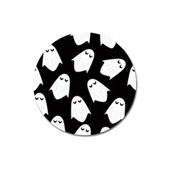 Ghost Halloween Pattern Magnet 3  (round) by Amaryn4rt