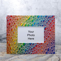 Bubbles Rainbow Colourful Colors White Tabletop Photo Frame 4 x6  by Amaryn4rt