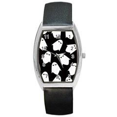 Ghost Halloween Pattern Barrel Style Metal Watch